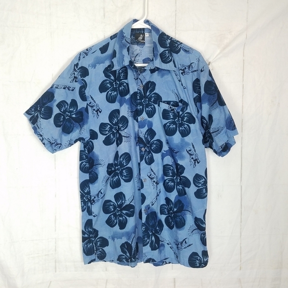 Teri short sleeve button down Hawaiian shirt - Picture 1 of 7